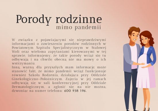 Porody rodzinne mimo pandemii