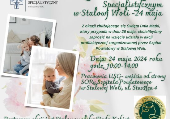 Zaproszenie na Dzień Matki w stalowowolskim szpitalu